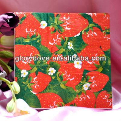 China Hot sale printed napkin towel, good quality 2ply and 3ply paper for sale