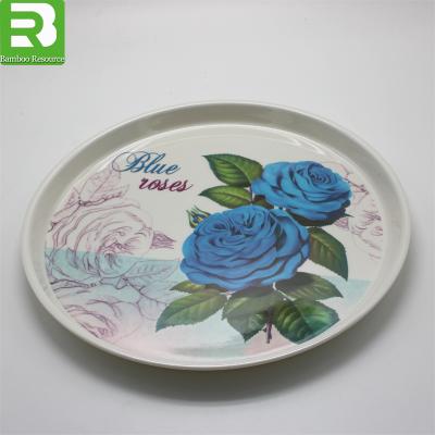 China 2021 disposable best selling printed custom melamine dish, melamine serving tray made in china for sale