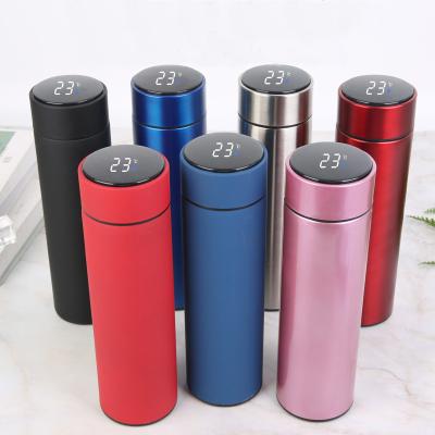 China Viable 500ml Vacuum Booster Smart Thermos Flask Led Digital Temperature Display Stainless Steel Insulated Smart Water Bottles for sale