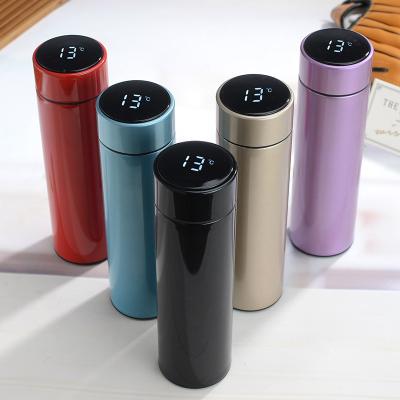 China 500ml/17oz Sustainable 304 Perfect For Drinks Smart Stainless Steel Vacuum Insulated Water Bottle Hot And Cold With Led Temperature Display for sale