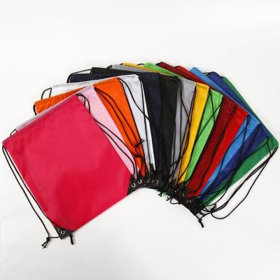 China Rope Handle Customized Nylon Nonwoven Waterproof Backpack Drawstring Sports Storage Bags for sale