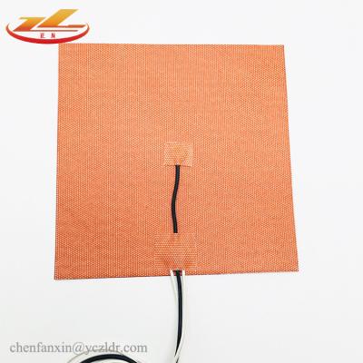 China Industrial Heater 300mm x 300mm 16inch 12v 15amp Silicone 3D Heated Printer Bed for sale