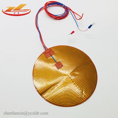 China Tub Kapton Polyimide Thin Film Pi Heater Flexible Oil Industrial Heating Parts Pad for sale