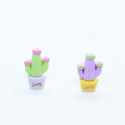 China All DIY Small Mini Cactus Hair Ring Hair Accessories Mobile Phone Shell Material Resin Accessories Cute Fresh Hair Accessories for sale