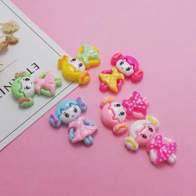 China All resin diy accessories carry princess skirt cartoon girl mobile phone case decoration refrigerator sticker storage box diy materia for sale