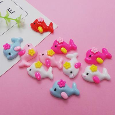 China All Little Dolphin Cartoon Resin Accessories, Children's Handmade Hair Accessories, DIY Mobile Phone Shell Cream Patch for sale