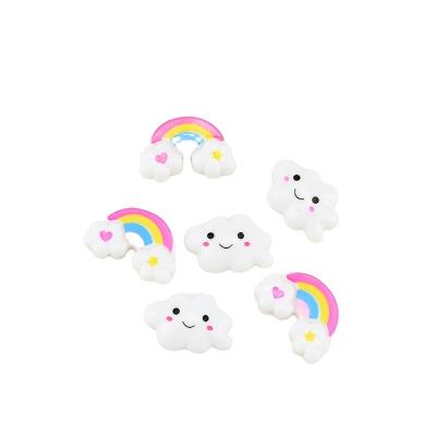 China Wholesale fashion rainbow cloud material hairpin headdress accessories cute diy patch mobile phone accessories case for sale