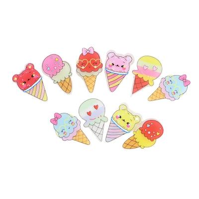 China Europe Series Resin Jewelry Accessories Cartoon Bear Ice Cream Flat Ice Cream for sale