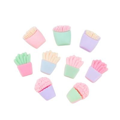 China Fashion fun simulation food toy popcorn fries resin accessories mobile phone case decoration making diy material for sale