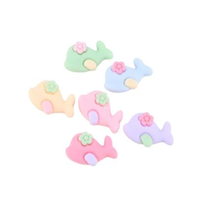 China Resin Fashion Small Cartoon Dolphin Accessories DIY Cell Phone Glue Shell Hair Patch Key Accessories Rope DIY Material for sale