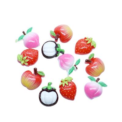 China New fashion fruit Apple series/diy accessories mud filler jewelry accessories peach/mangosteen resin for sale