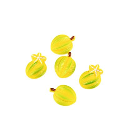 China DIY Handmade Jewelry Accessories Fridge Magnet Head Chain Pendant Carambola Resin Material for sale