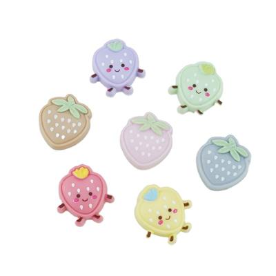 China DIY Patch Children's Shell Fashion Fruit Strawberry Resin Accessories Mobile Phone Hairpin Hairpin Jewelry Material for sale