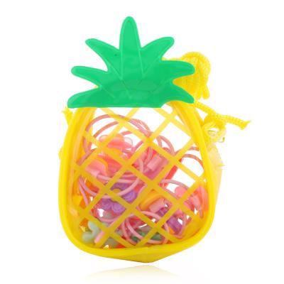 China Kids Jewelry Gifts Boxed Pineapple Products Hair Accessories Pink Rope Kids Jewelry Gifts Resin Sticky Crafts for sale