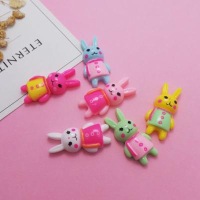 China All Hot Selling Micro Semi Three-dimensional Landscape Decoration Rabbit Scarf Rabbit Doll Mobile Phone Shell DIY Resin Patch for sale