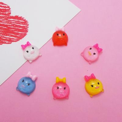 China All cute diy material clip cute diy material resin bird bow tie phone case cream plastic accessories kids hair accessories for sale