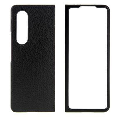 China Luxury Anti-fall Real Leather Cell Phone Case For Samsung z flip 3 for sale