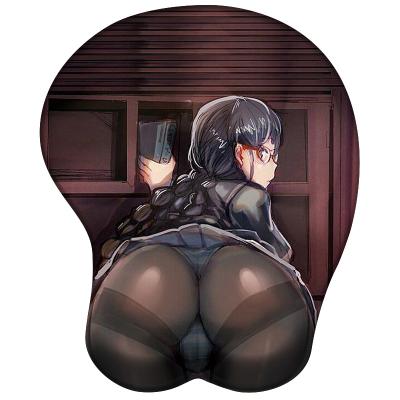 China With Japanese Style Sexy Sublimation Wrist Rest Anime Mouse Pad Cute Kawaii Mouse Pad Wrist Support With Rollers for sale