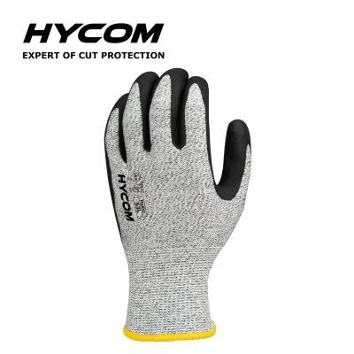 China Cut Resistant Glove Hycom S3L Level 5 A3 CUT Anti Cut Resistant Gloves Industrial Gloves Factory Supplier PU Safety Gloves for sale