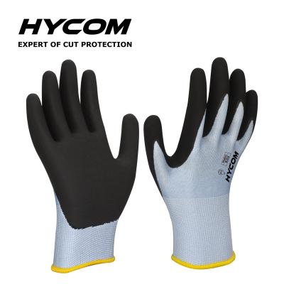 China Cut Heavy Duty Foam Work Glove Hycom S2U High Quality Nitrile Coated Glove for sale