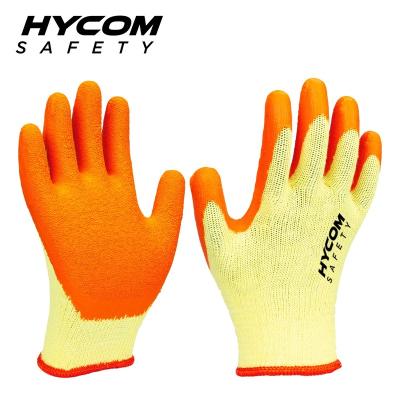 China Glove Hycom C10LX Cotton Safety Quality Cut Resistant Latex Work Gloves for sale