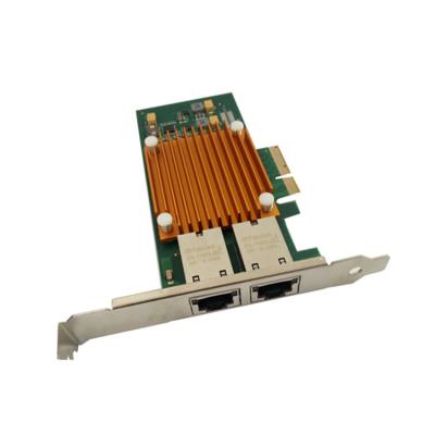 China Server PCIe Dual Port RJ45 10 Gigabit Network Adapter Card for sale