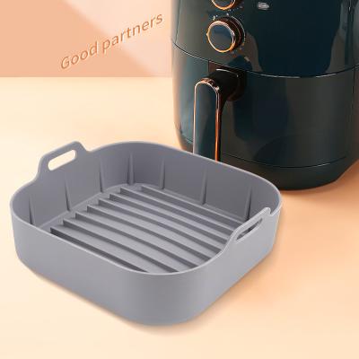 China Disposable Air Fryer Tray Potholder Tray Oven Tray Food Grade Silicone Fried Kitchen Baking Supplies for sale