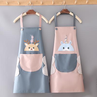 China Recyclable Advertising Custom Printed Logo Home Kitchen Waterproof Hands Apron Work Wear for sale