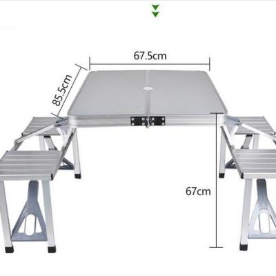 China portable metal outdoor table laptop table/folding table with 4 chairs for sale