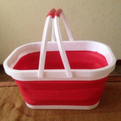 China 10L 20L Silicone Barrel Viable Soft Rubber Collapsible Outdoor Portable Folding Car Washing Fishing Portable Travel Bucket for sale