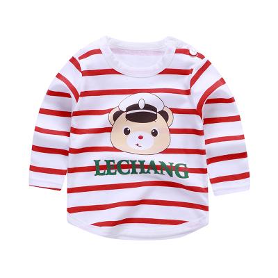 China Spring Boys And Girls Breathable T-shirt Cotton Long Sleeve Breathable Kids Clothes Smart Casual O-neck Baby Kids Clothes Cheap Price for sale