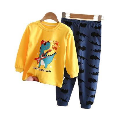 China Breathable Baby Pajamas Set Clothes 100% Cotton Children Sleepwear Kids Baby Long Sleeves Clothes for sale