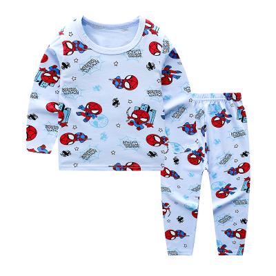 China Cute Pajamas Breathable Cotton Boys Long Sleeve Suit Sleepwear Printing 2 Pcs With Cheap Price for sale