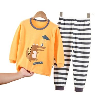 China Smart Casual Toddler Clothes Suit Boys Kids Clothes Long Sleeve Suit Pajamas Cotton Kids Clothes Two Pieces for sale