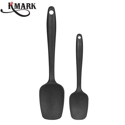 China 2 PCS BPA Free Food Grade Silicone Spoon Spatula Viable Heat Resistant Spoonula Set for sale