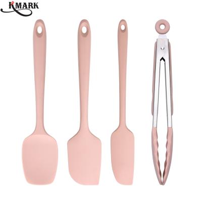 China Viable Hot Sales Non Stick 4 Piece Heat Resistant Silicone Spatula Set For Cooking Tools for sale