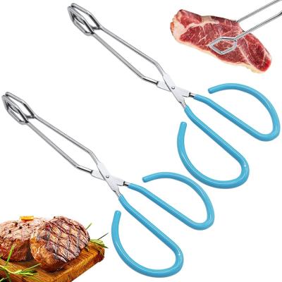 China Wholesale Food Tong For Food Viable Factory Wire Stainless Steel Clip With Comfort-Grip Handle For Cooking for sale