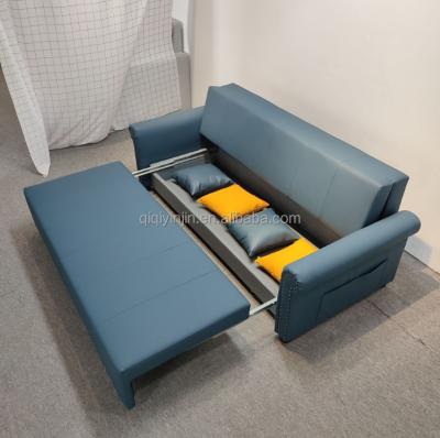 China Modern Extendable With Sofas Sink Foldable Beds Sofa Hotels Functional Metal Single Seat Small Living Room Furniture Fabric Folding Sofa Bed for sale