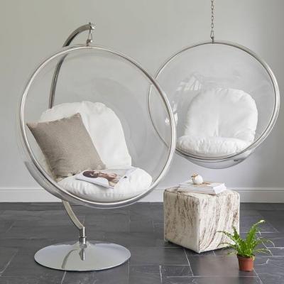 China Living room chair modern simple design metal swing egg chair ball swing gold silver gold chair for sale