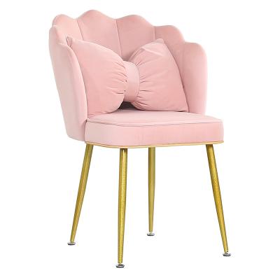 China Other Hot Selling Modern Design Velvet Fabric Sofa Chair Upholstered Living Room Chair With Gold Metal Legs for sale