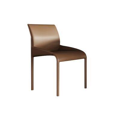 China Free-installation High Back Simple Design Contemporary Restaurant Modern Leather Dining Chairs for sale