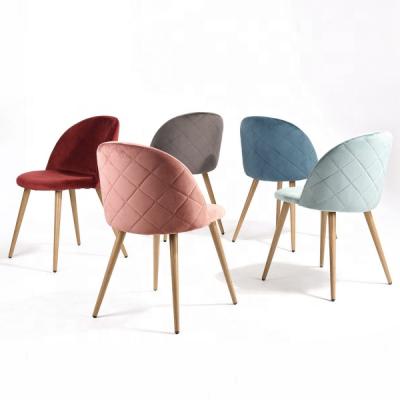 China High Density Sponge Modern Dining Chair And Luxury Furniture And Chair And Fabric Armchair Home Restaurant With Metal Wood Legs for sale