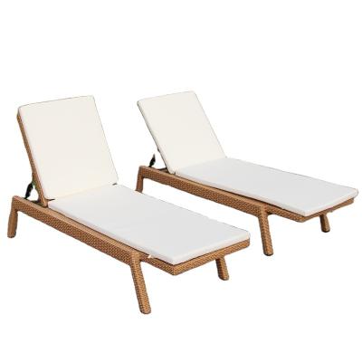 China High Quality Single Folding Pool Chair Furniture Pool Folding Cushion Patio Rattan Chair Sun Sofas Outdoor Beach Chairs for sale