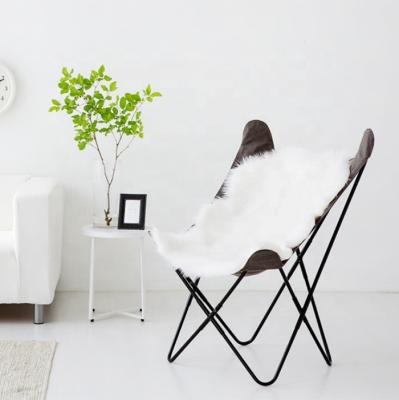 China (Height) Adjustable Single Leisure Butterfly Chair With Metal Frame for sale