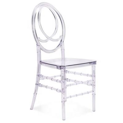 China Factory Contemporary Hot Selling Gold China Wholesale Price Phoenix Wedding Hotel Transparent Plastic Chair for sale