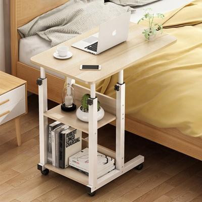 China (Size)High Quality Adjustable Single Height Laptop Table Side Office Home Portable Lifting Computer Desk Study With Shelf for sale