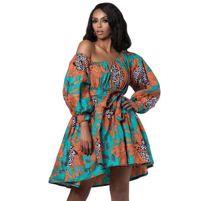 China New Arrival High Quality African Dress Anti-Static Designs Print Clothing Women Casual Party Plus Size Sexy Dress Dresses for sale