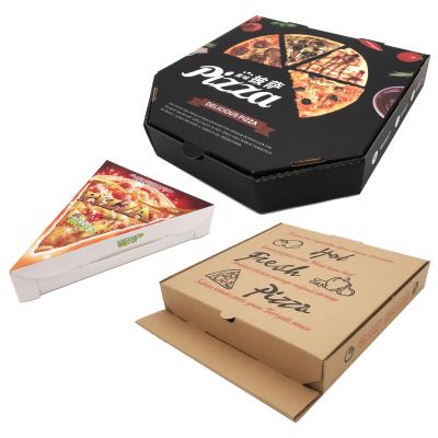 China Disposable Pizza Clamshell Paper Packing Box Delivery Pizza Packing Box Takeaway Packaging Box for sale