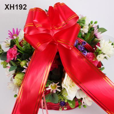 China Bright Color Stability Wedding Car Decoration Garland Snow Gauze Flower Christmas Party Decoration Round Double-Layer Ball Garland for sale