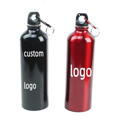 China Sustainable Metal Water Bottle 500ml 750ml Sliver Mouth Metal Black Blue Red Wide Lid Eco-friendly For Outdoor Sports Yoga Camping for sale